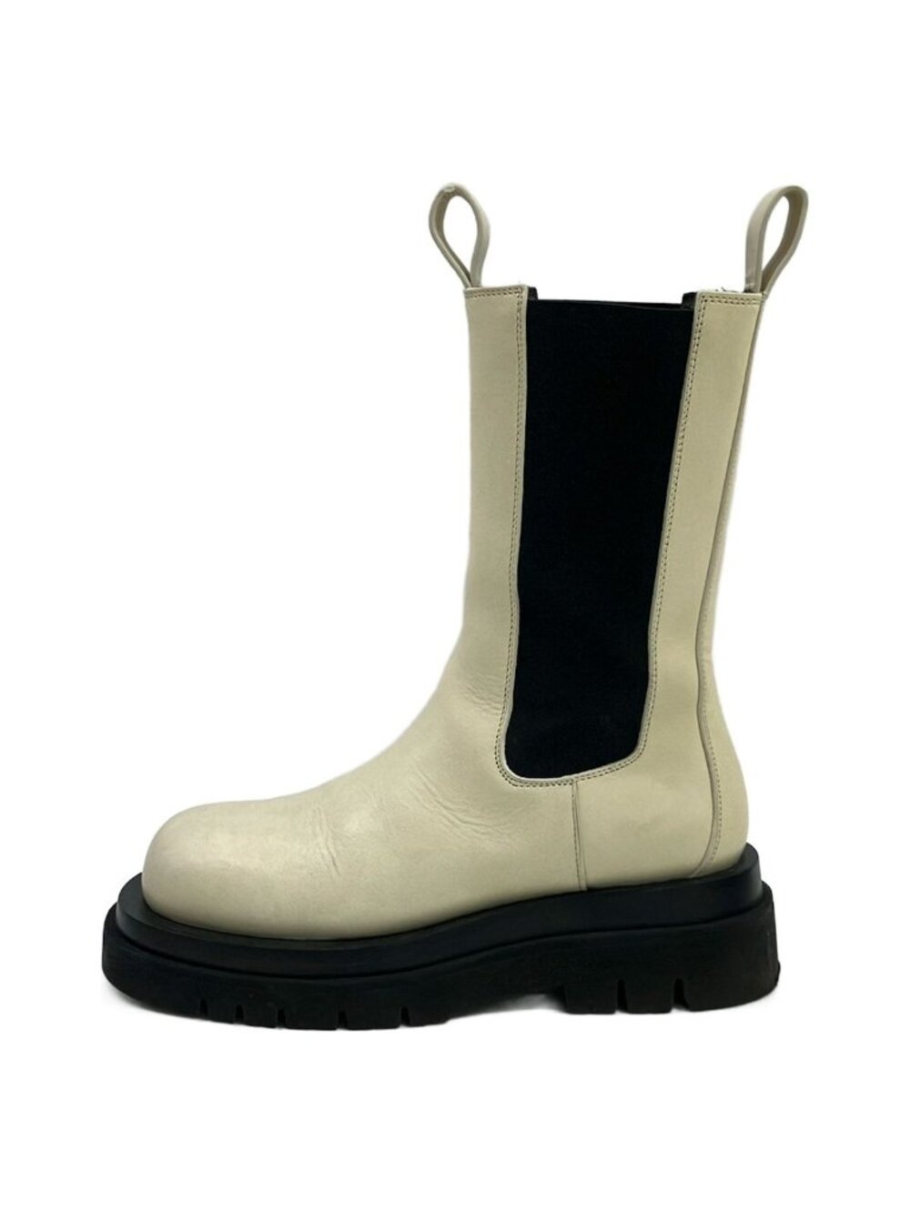 Bottega Veneta Boots White Black Side Gore Leather